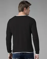 Reliable Black Cotton Blend Solid Oversized Tshirt For Men-thumb2