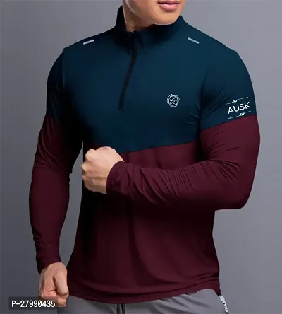 Stylish Multicoloured Polyester Full Sleeve T-Shirt For Men