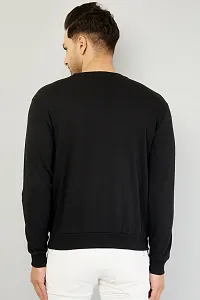 Comfortable Black Printed Pullover For Men-thumb1