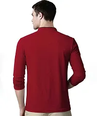 AUSK Men's Henley Neck Full Sleeves Regular Fit Cotton T-Shirts (Color-Red_Size-XL)-thumb2