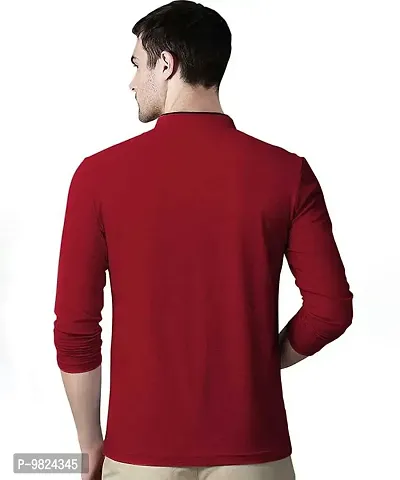 Stylish Red Cotton T Shirt For Men-thumb3