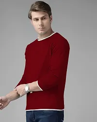 Reliable Red Cotton Blend Solid Oversized Tshirt For Men-thumb3