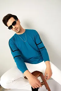 GESPO Regular Fit Full Sleeves Men's T-Shirts(Teal-XX-Large)-thumb4