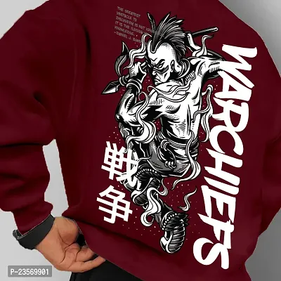 Comfortable Maroon Printed Pullover For Men-thumb2