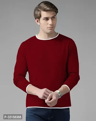 Reliable Red Cotton Blend Solid Oversized Tshirt For Men-thumb2