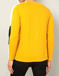 GESPO Men's Round Neck Full Sleeves T-Shirts(Mustard-XX-Large)-thumb1