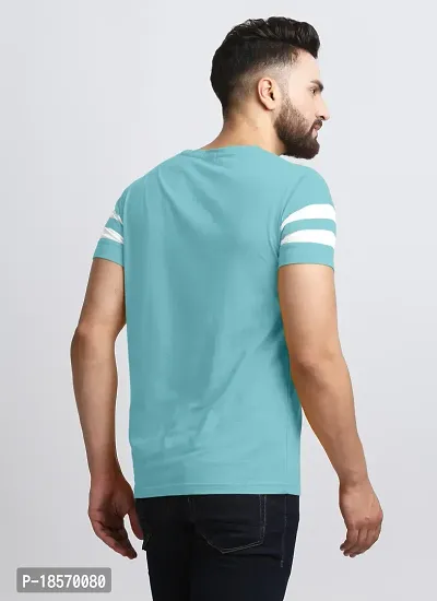 Stylish Cotton Blend Multicoloured Striped Round Neck Tees Short Sleeves For Men Pack Of 2-thumb3