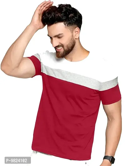 AUSK Men's Regular Fit T-Shirt(Multicolor 10_Medium)-thumb0