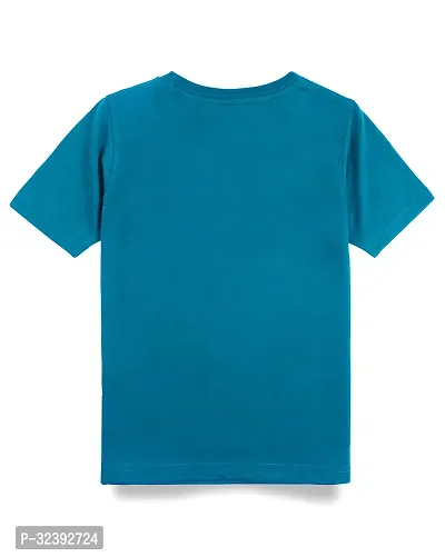 Stylish Blue Cotton Blend Tees For Boys-thumb2