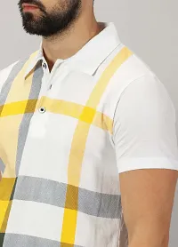 Stylish Mustard Cotton Blend Printed Polos For Men-thumb2