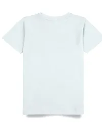 Stylish White Cotton Blend Tees For Boys-thumb1