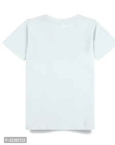 Stylish White Cotton Blend Tees For Boys-thumb2