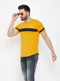 AUSK Round Neck Regular fir Men's T-Shirt (Mustard-Small)-thumb1