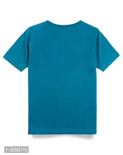 Stylish Blue Cotton Blend Tees For Boys-thumb2