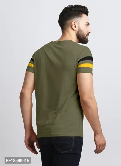 Elegant Cotton Blend Colourblocked Round Neck Tees For Men- Pack Of 2-thumb3