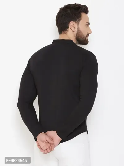 GESPO Men's Full Sleeves Shirts(Black-X-Large)-thumb2