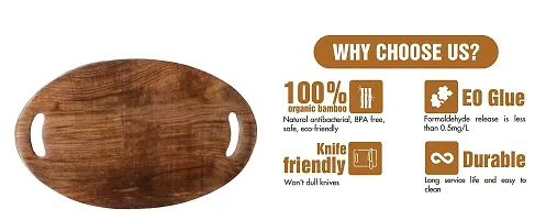 Kombuis kitchenwarereg; Wooden Oval Chopping Board/Cheese Board with Handle for Home/Kitchen/Cafeacute;/Pantry-thumb4