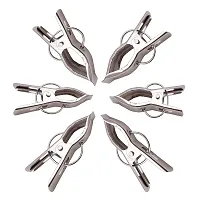 Kombuis Kitchenware Hanging Cloth Drying Pegs/Clips|Heavy Duty  Stainless Steel Material|Set of 12 Piece (Silver)-thumb3