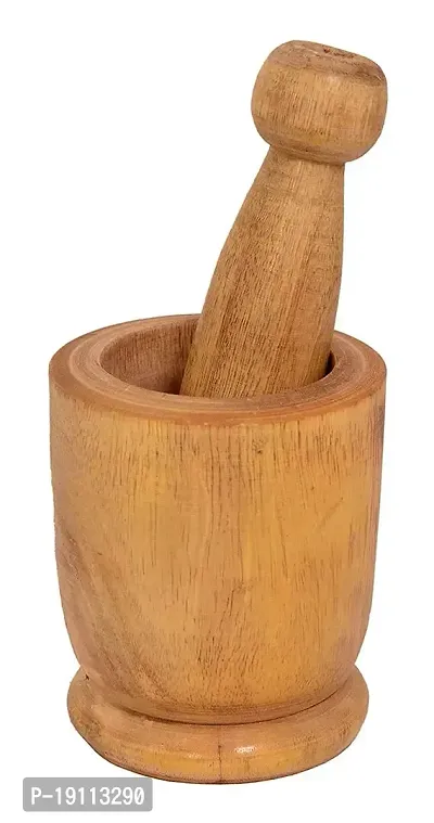 Kombuis Kitchenware Wooden Handmade,Okhli,Grinder,Kharal,Khalbatta Wood Masher Wood Masher For Kitchen/Home.-thumb4