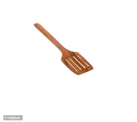 Handcrafted Wooden Slotted Turner Rectangle Dark (pack of 1)