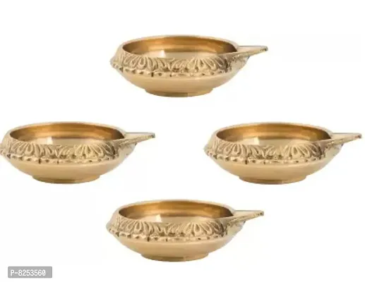 Brass Diya set of 4-thumb0