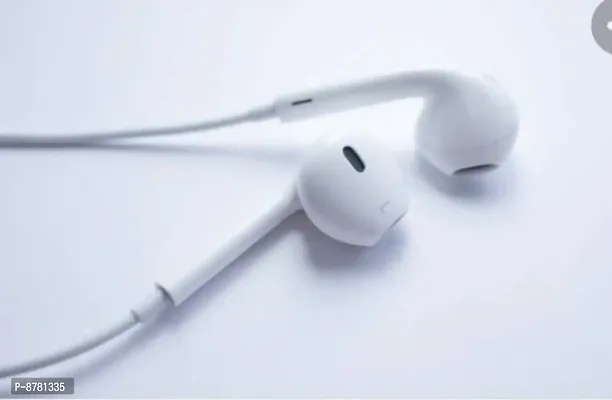Ear Earphone Wired Headset  (White, In the Ear)