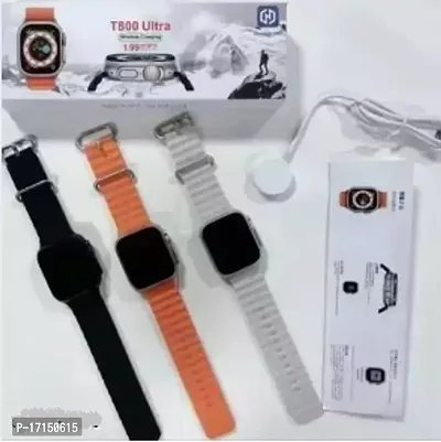 New T800 Ultra Smart Watch with Advanced Bluetooth Calling, Heart Rate Tracking SmartwatchMotion Record | Heart Monitor , Blood Pressure Monitor Android and iOS Compatible (Assorted colour Strap, Free