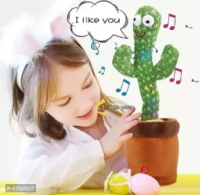 TikTok Dancing Cactus Plush Toy USB Charging,Sing 120pcs Songs,Recording,Repeats What You say and emit Colored Lights,Gifts of Fun Toys for Boys and Girls-thumb3