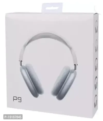 P9 Plus Compatible Air-pods On-Ear Headphone Max Bluetooth Headset with Mic (Multicolour)##15-thumb2