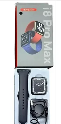 i8 pro max Smart Watch Bluetooth Smart Wrist Watch for Smartphones, Bluetooth Smart Unisex Watch for Boys, Girls, Mens and Womens,Smart Watch- (BLACK)-thumb1