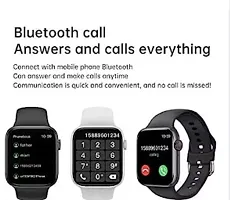 i8 pro max Smart Watch Bluetooth Smart Wrist Watch for Smartphones, Bluetooth Smart Unisex Watch for Boys, Girls, Mens and Womens,Smart Watch- (BLACK)-thumb2