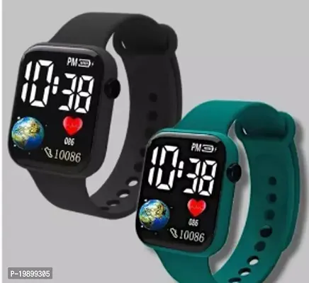 Digital Dial Waterproof Stylish and Fashionable Wrist Smart Watch LED Band for Kids, Rakhi, Colorful Cartoon Character Super Hero for Boys  Girls-thumb0