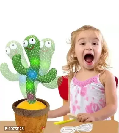 Dancing Cactus Talking Toy,Cactus Plush Toy, Wriggle Singing Recording Repeats What You Say Funny Education Toys for Babies Children Playing, Home Decorate-thumb0