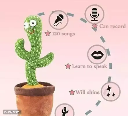 Dancing Cactus Talking Toy,Cactus Plush Toy, Wriggle Singing Recording Repeats What You Say Funny Education Toys for Babies Children Playing, Home Decorate-thumb3