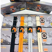 Z66 Ultra Seris 8 Smart Watch Pack of 1 Men Watch NFC Door Unlock Smartwatch Rotating Crown, Metallic Body, 600 Nits AOD, Spo2, HR, BP  2 Straps Bluetooth Call Wireless Charge Fitness Bracelet (Ultra-thumb1