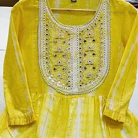 Trendy Rayon Gown for women Yellow-thumb2