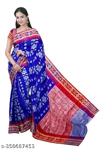 Pasapali Sambhalpuri printed art silk saree with blouse piece for Indian Devis-thumb2