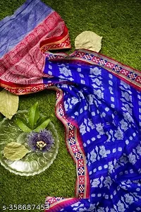 Pasapali Sambhalpuri printed art silk saree with blouse piece for Indian Devis-thumb1