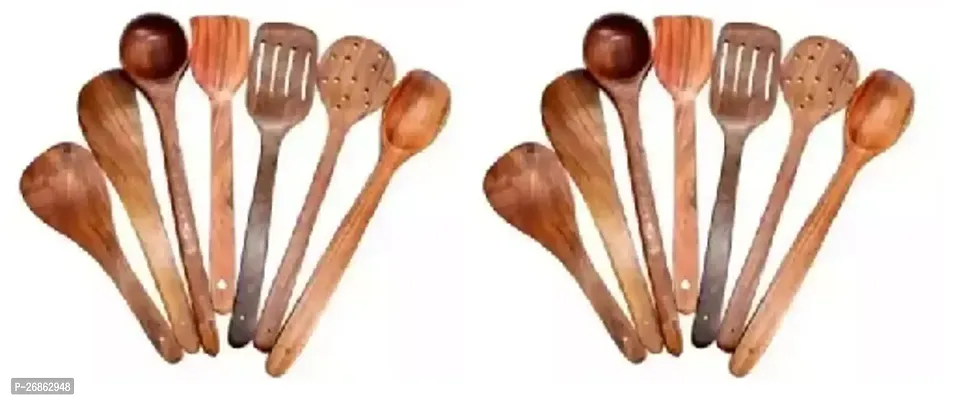 Wooden Spatulas Cooking Tools Set Of 14-thumb0