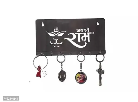 Jai Shree Ram Key Holder For Home / Office / Kitchen / Key Holders / Key Holder For Wall / Key Holder / Best Decorative Item For Home Deacute;cor / Festive Deacute;cor Mobile Stand Cum Wood Key Holder (7 Hooks, Wooden)