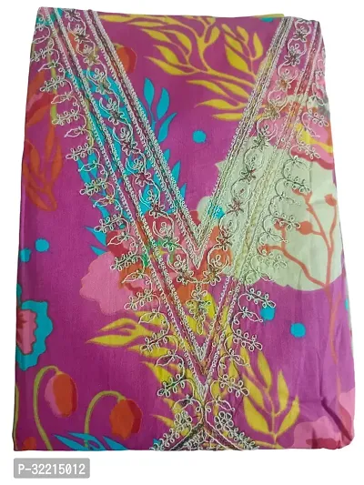 Floral Printed Unstitched Dress Material with Cotton Dupatta-thumb0