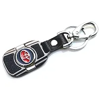 AAYUSH KEYCHAINS AND KEYRINGS COMPATIBLE WITH CARS AND BIKES (Mercedes | Bmw | Audi | Tata | Suzuki | Hyundai | Honda | Royal Enfield) (TOYOT-A METALLIC RED)-thumb2