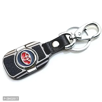 AAYUSH KEYCHAINS AND KEYRINGS COMPATIBLE WITH CARS AND BIKES (Mercedes | Bmw | Audi | Tata | Suzuki | Hyundai | Honda | Royal Enfield) (TOYOT-A METALLIC RED)-thumb3