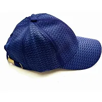 Aayush Premium Stuff Stylish and Elegant Handcrafted Baseball CAPS | Casual CAPS | Bowler CAPS for Men and Women (Jordan Dark Blue Color Baseball CAPS)-thumb2