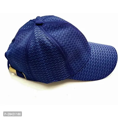 Aayush Premium Stuff Stylish and Elegant Handcrafted Baseball CAPS | Casual CAPS | Bowler CAPS for Men and Women (Jordan Dark Blue Color Baseball CAPS)-thumb3