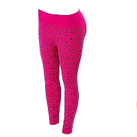 Aayush Stylish  Premium Free Size HIGH Waist Stretchable Pink and Black Colored Designer Jeggings for Women and Girls-thumb1