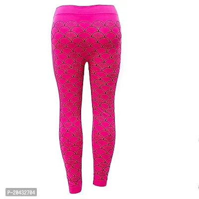 Aayush Stylish  Premium Free Size HIGH Waist Stretchable Pink and Black Colored Designer Jeggings for Women and Girls-thumb5