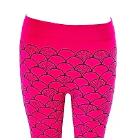 Aayush Stylish  Premium Free Size HIGH Waist Stretchable Pink and Black Colored Designer Jeggings for Women and Girls-thumb3