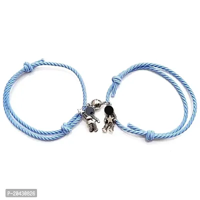 AAYUSH PREMIUM QUALITY HANDCRAFTED COUPLES BRACELETS (BLUE ROPE COUPLE BRACELET)-thumb0