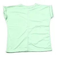 Aayush Premium and Stylish Half Sleeve Free Size Regular FIT T-Shirts for Women and Girls (Believe Green Mint Color T-Shirts)-thumb1